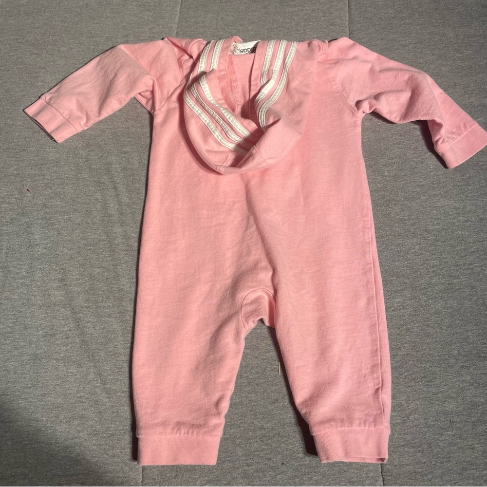 Adidas Light Pink Kids Footie One Piece - Picture 5 of 5